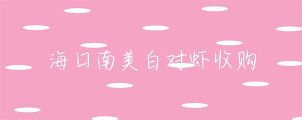 海口南美白對蝦收購